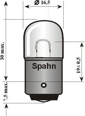 SPAHN GLUHLAMPEN 2525l -  Лампа накаливания, фонарь указателя поворота